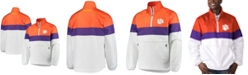 G-III Sports by Carl Banks Men's White Clemson Tigers No Huddle Half-Zip Pullover Jacket